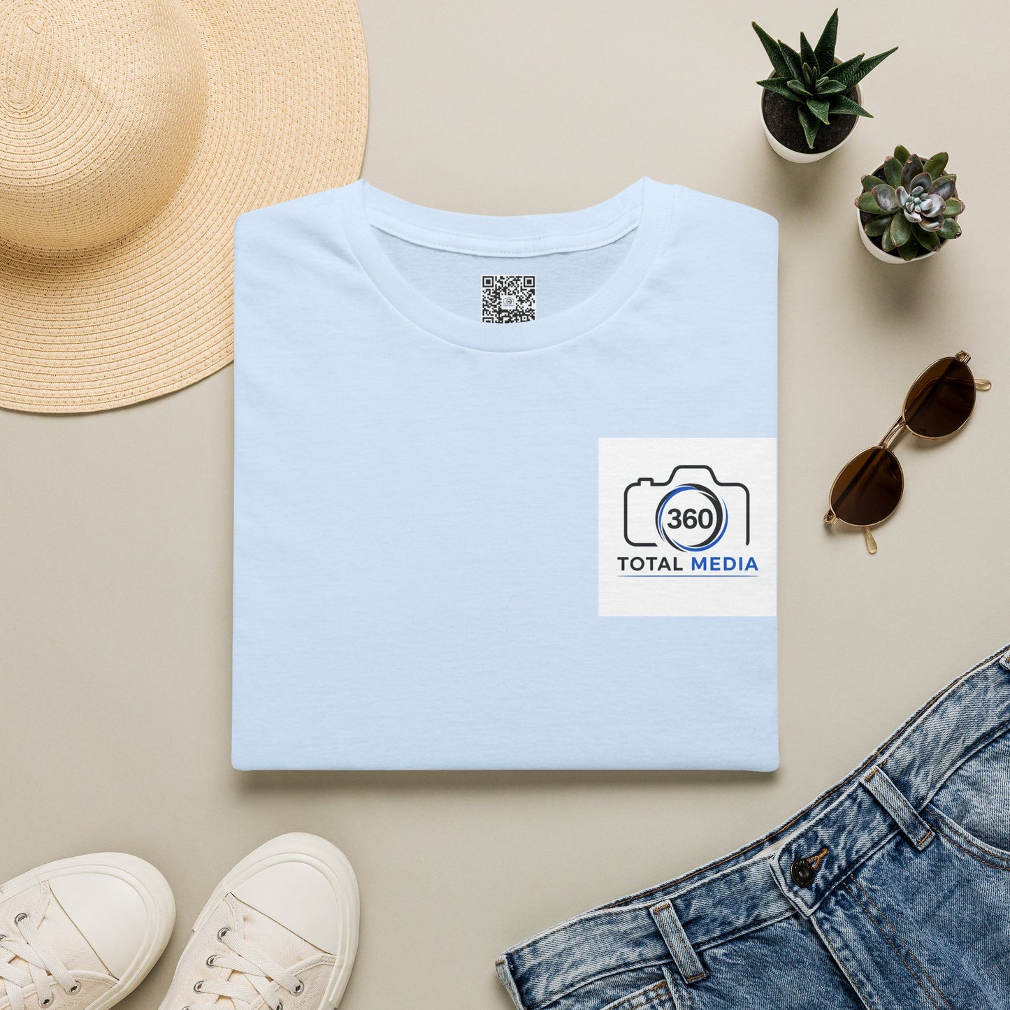 Total Media 360 Logo T-Shirt — Minimal Photographer Camera Tee
