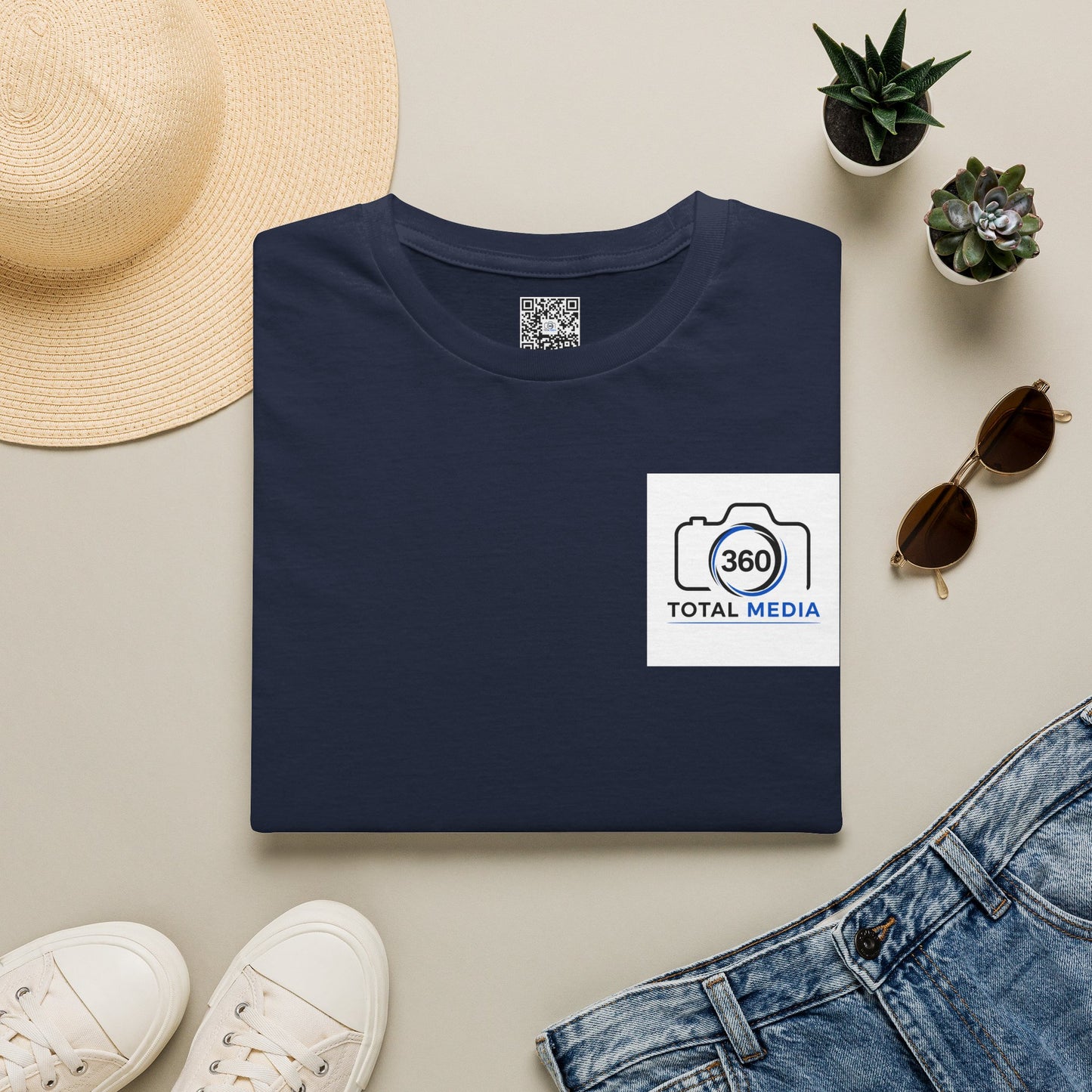 Total Media 360 Logo T-Shirt — Minimal Photographer Camera Tee