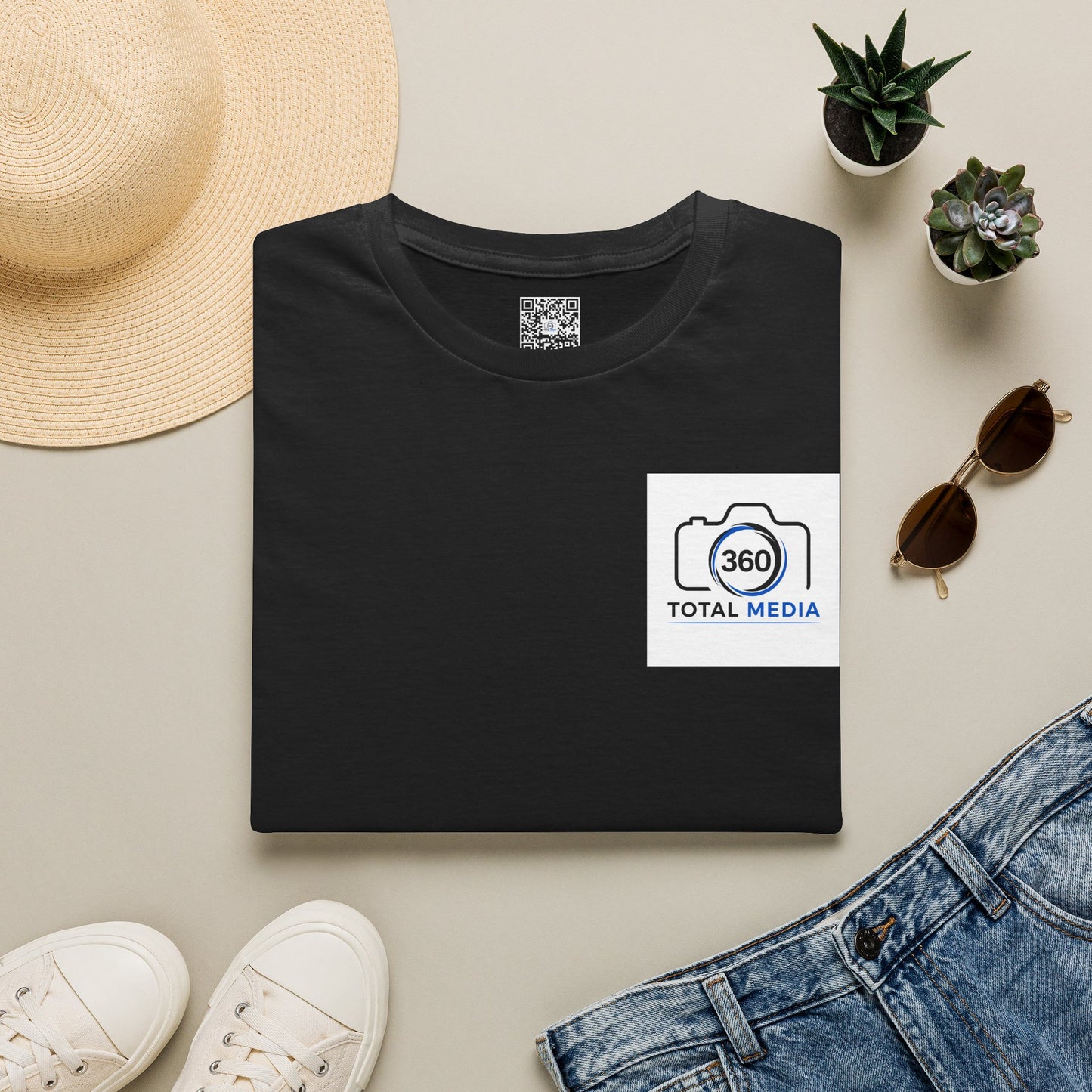 Total Media 360 Logo T-Shirt — Minimal Photographer Camera Tee