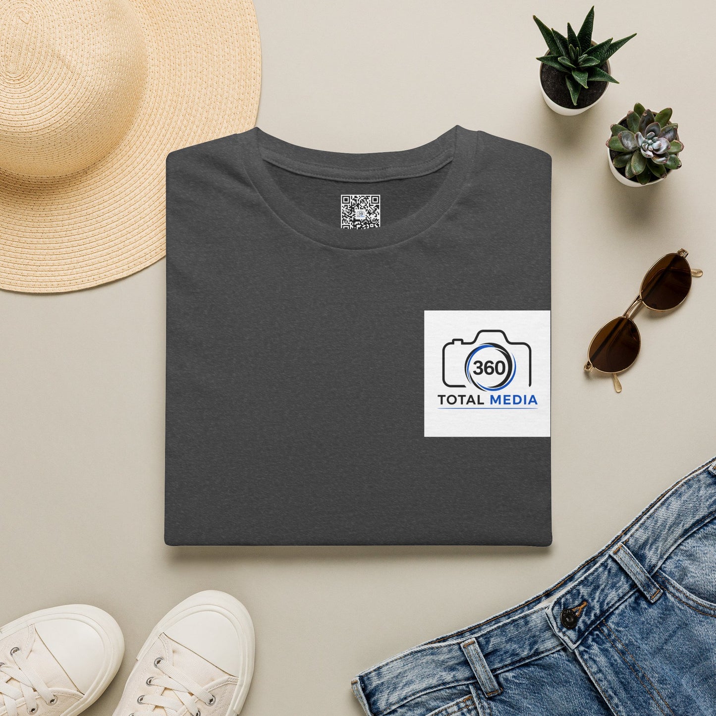 Total Media 360 Logo T-Shirt — Minimal Photographer Camera Tee